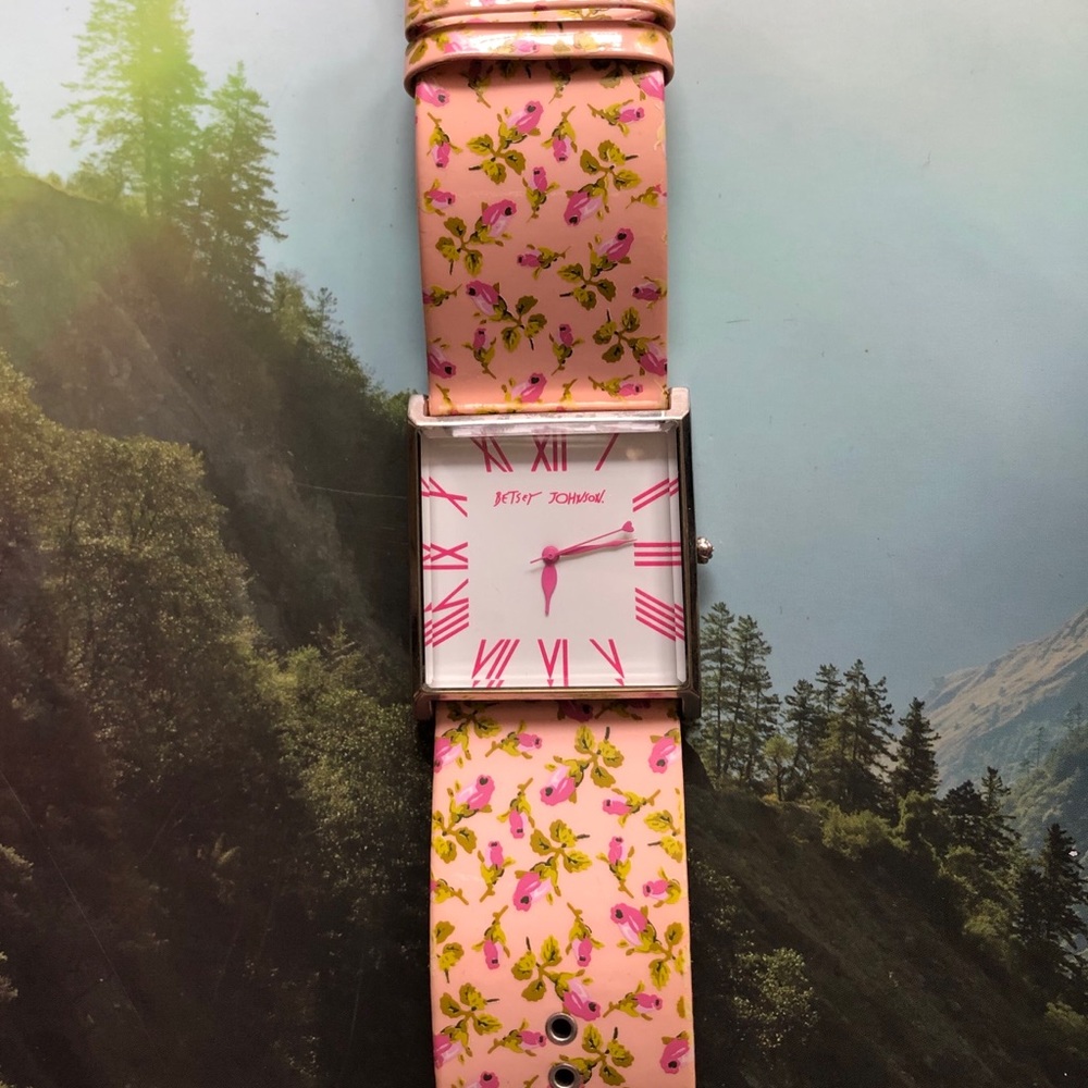 Betsey Johnson floral watch
